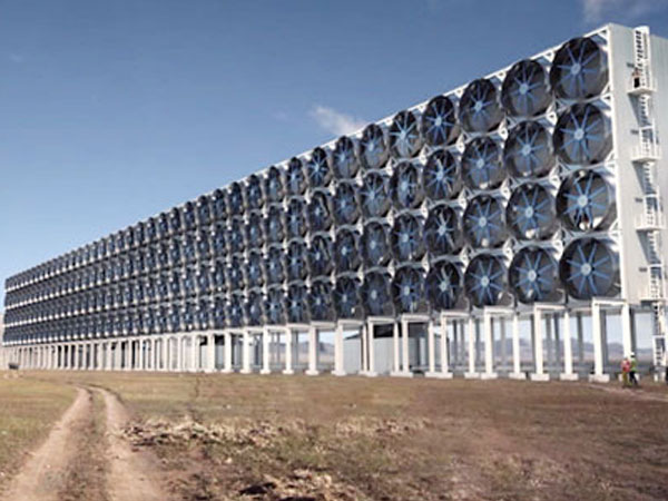 Chế quạt khổng lồ hút CO2 như cây xanh