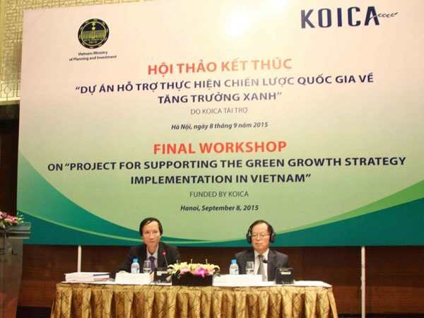 Hội thảo kết thúc Dự án Hỗ trợ thực hiện Chiến lược quốc gia về Tăng trưởng xanh