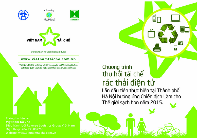 Thu gom, tái chế chất thải điện tử miễn phí cho người dân Thủ đô